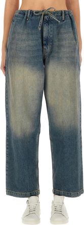 Moschino Blue Relaxed Drawstring Pant