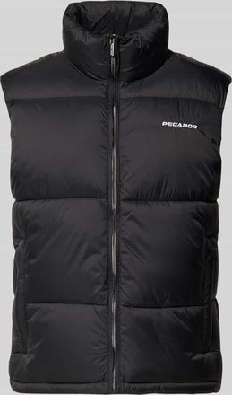 Pegador Steppweste mit Stehkragen und Label-Stitching Modell LANDIN in Black, Größe XL