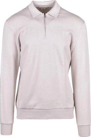 Eleventy Beige Cotton Polyamide Cashmere Sweatshirt Polo