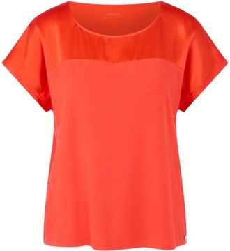 Marc Cain Zijden Jersey Top - Dames - T-shirts - Rood - M - Tops