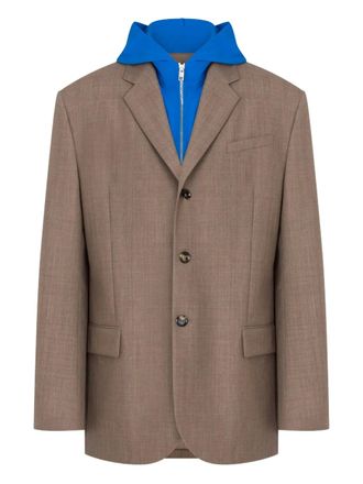 Moschino flap-pocket layered blazer - Brown