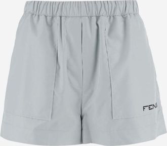 Fendi Light Blue Logo Shorts