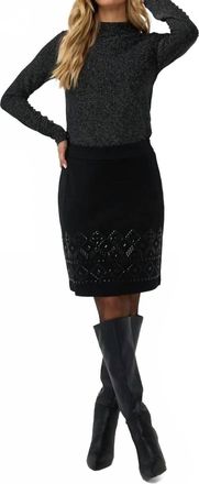 Esqualo Senia Embellishment Skirt In Black