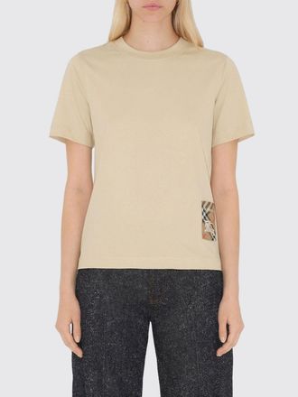 Burberry T-shirts in cotone con logo check EKD Burberry