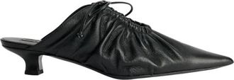 By Malene Birger Masey Leren Muiltjes - Dames - Muiltjes - Zwart - 38 EU - Leer - Schoenen