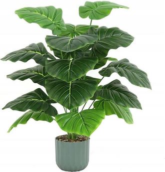 OEM Planta Artificial De Alocasia Oreja De Elefante En Maceta, Arbusto Realista De 60 Cm