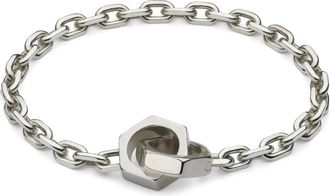 Gucci Accessoires, Dames, Grijs, ONE Size, Trademark Sterling Silver Chain Bracelet