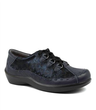 Ziera WomenS Allsorts Shoe - Extra Wide In Navy Swirl Leather
