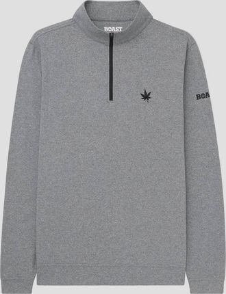 Boast Mens Greenwich Quarter Zip Sweatshirt In Grey