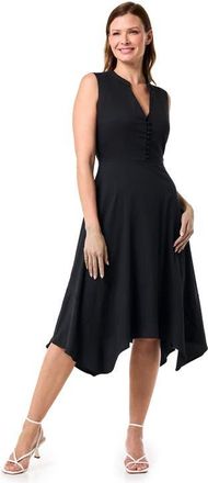 Coolibar Button Front Dress - UPF 50+ Sun Protection - Monroe in Black at Nordstrom, Size Medium