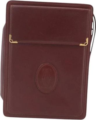 Cartier Pre-owned Clutches, female, Red, Size: ONE SIZE Pre-owned Vintage Leather Clutch