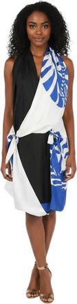 Bottega Veneta Blue Printed Halter Neck Dress