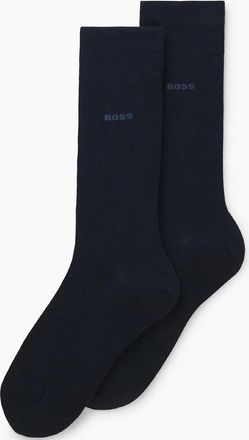 HUGO BOSS Mens 2 Pack of Socks in a Regular Length - Navy - Size: 5/7/6.5/6/8/7.5/5.5