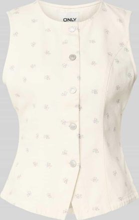 Only Regular Fit Weste aus reiner Baumwolle Modell NAOMI in Weiss, Gr&ouml;&szlig;e XL