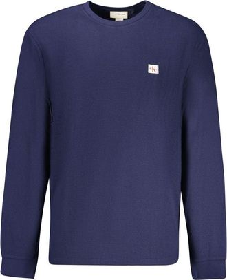 Calvin Klein Blu Katoenen Heren Trui