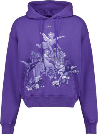 Off-white Paarse Putti Skate Hoodie Sweatshirt - Heren - Hoodies - Paars - XS - Katoen - Hoodies & sweatvesten