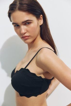 H&M Padded bikini top in Black at Nordstrom, Size X-Small