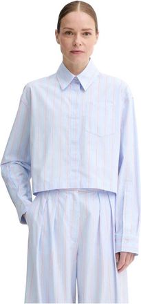 Won Hundred Katoenen Shirt - Dames - Overhemden - Blauw - L - Katoen - Overhemden