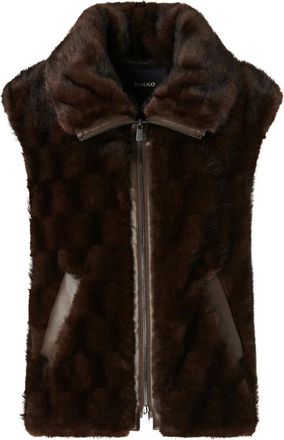 Pinko Pinko, Jassen, Dames, Bruin, XS, Glossinia Gilet Aspen Aspetto