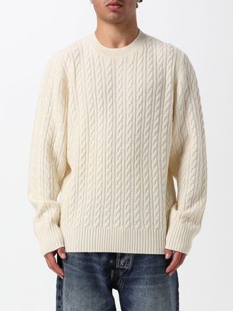 HUGO BOSS Maglia girocollo in misto lana e cashmere con bordi a costine
