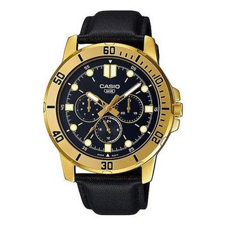 Casio ENTICER Serieses Mens Gold Mens Black Analog MTP-VD300GL-1E