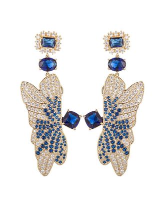 Eyecandy LA Eye Candy La The Luxe Collection Cz Butterfly Statement Earrings