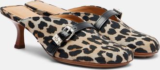 Ganni Sue printed denim mules