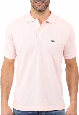 Lacoste Short Sleeve Classic Pique Polo In Flamingo