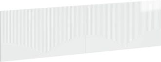 vidaXL Cabecero Montada En La Pared Hoorn Blanco Brillante Vidaxl