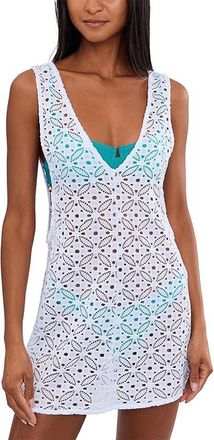 BECCA by Rebecca Virtue Las Colinas Stretch Lace Dress Womens Swimwear White : LG, Nylon/Spandex