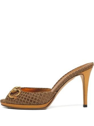 Gucci Horsebit sandalen - Bruin