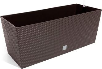 Prosperplast Jardinera Rato 30 Litros Con Riego En Color Chocolate 60 X 25 X 24 Cm