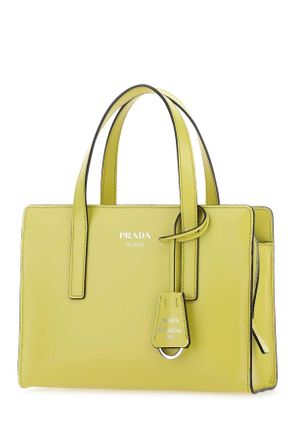 Prada Womens Acid Green Leather Re-Edition 1995 Handbag Yellow Vitello Borse A Mano Bag
