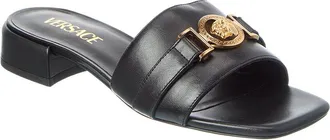 Versace La Medusa Leather Sandal