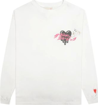 Emotionally Unavailable T-shirt con stampa grafica e maniche lunghe - Bianco