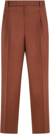 HUGO BOSS Broeken, Heren, Bruin, M, Wol, Gestreepte broek