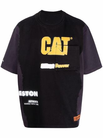 Heron Preston x Caterpillar T-shirt met logoprint - Zwart