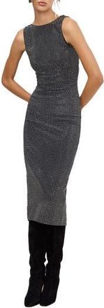 Good American Crystal High Neck Dress in Black001 at Nordstrom Rack, Size Medium