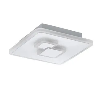 Eglo Plafoniera Moderna Cadegal Acciaio Bianco Luce Led Integrato 7,8w