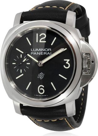 Officine Panerai Pre-owned Panerai Luminor Logo Hand Wind Black Dial Mens Watch PAM01084