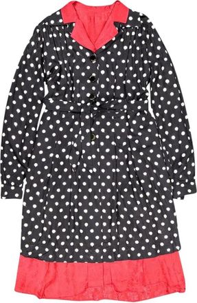 Balenciaga Omkeerbare Bloemen Jacquard Mantel Jurk - Dames - Casual kleedjes - Zwart - XS - Kleedjes