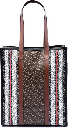 Burberry Pre-owned Burberry TB Monogram ECanvas Stripe Vertical Tote Unisex ZRQFKPHXU1U3V3EW