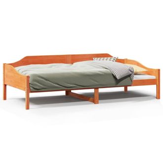 Berkfield Home Bed Frame without Mattress Wax Brown 90x190 cm Single Solid Wood Pine