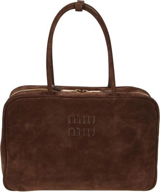 Miu Miu Tassen, Dames, Bruin, ONE Size, Su&egrave;de, Beau Bag