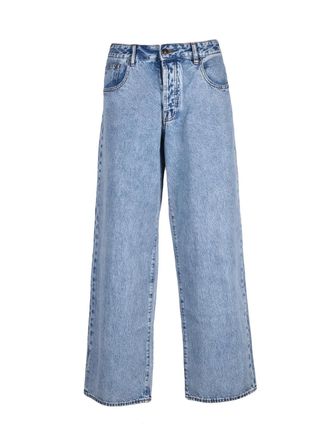 A|X Armani Exchange Blue Baggy High-Waist Jeans