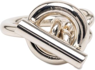 Herm&egrave;s Silver Silver 925 Band Ring (Pre-Owned)