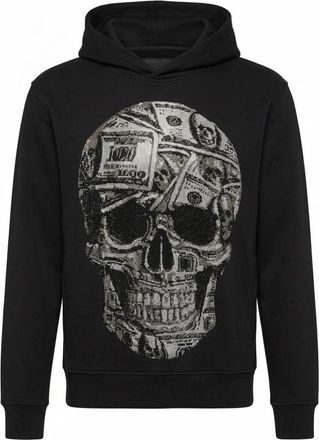Philipp Plein Hoodie Sweatshirt Skull - Heren - Hoodies - Zwart - 2XL - Katoen - Hoodies & sweatvesten