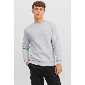 Jack & Jones ESSENTIALS gem&ecirc;leerde sweater grijs