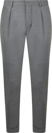 Moorer Slim Fit Broeken - Heren - Nette broeken - Grijs - XS - Wol - Broeken