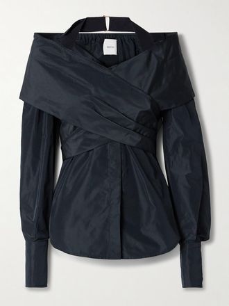 Patou Blusa A Spalle Scoperte In Rasatello Effetto Portafoglio